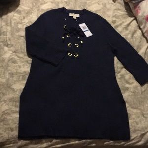 FINAL OFFER Michael Kors Lace-Up Sweater Tunic